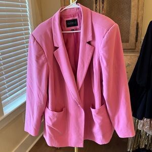 Eloquii Bubblegum Pink Tailored Blazer